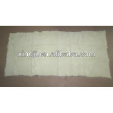 Sheared 1.5cm European rabbit plate natural white color 12skins or 9skins